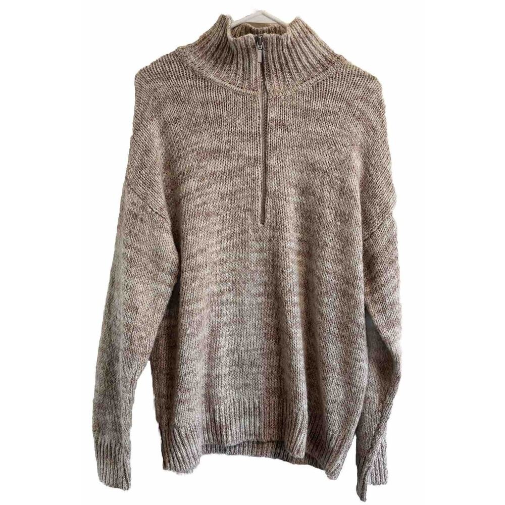 Treasure & Bond Sweater Ribbed Cuffs Grandpa Nautical Tan NWOT Women’s Size M